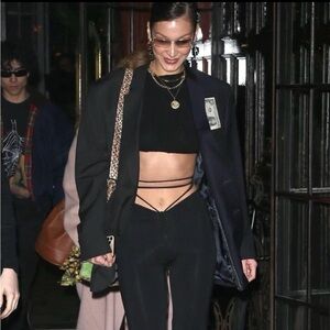 I.AM.GIA Halo Pants Black Strappy XS Celeb Fav Off Duty Model Bella Hadid Wrap